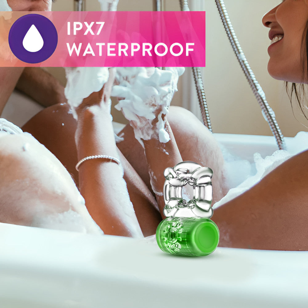 Play With Me By Blush® | Pleaser: Rechargeable Vibrating Penis Ring – Neon Green、mySite、bottomscart