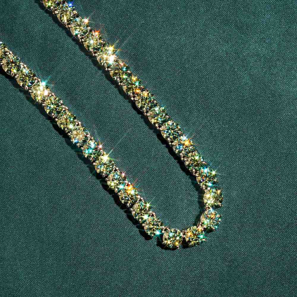 6MM Blue Moissanite Tennis Chain 14K Gold、mySite、hinf8tx79