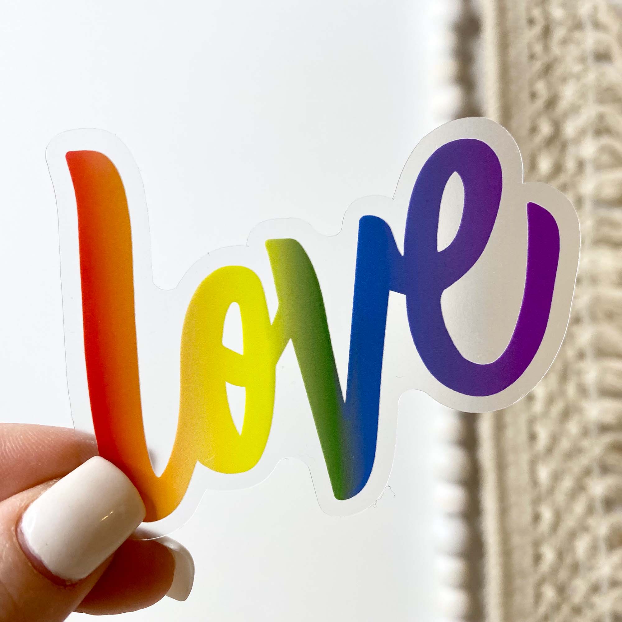  Love Rainbow Clear Sticker、mySite、ghnorth