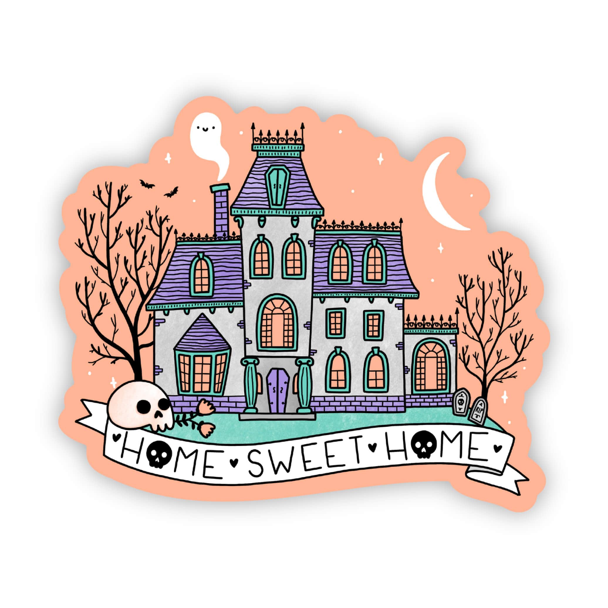  Home sweet home spooky sticker、mySite、ghnorth