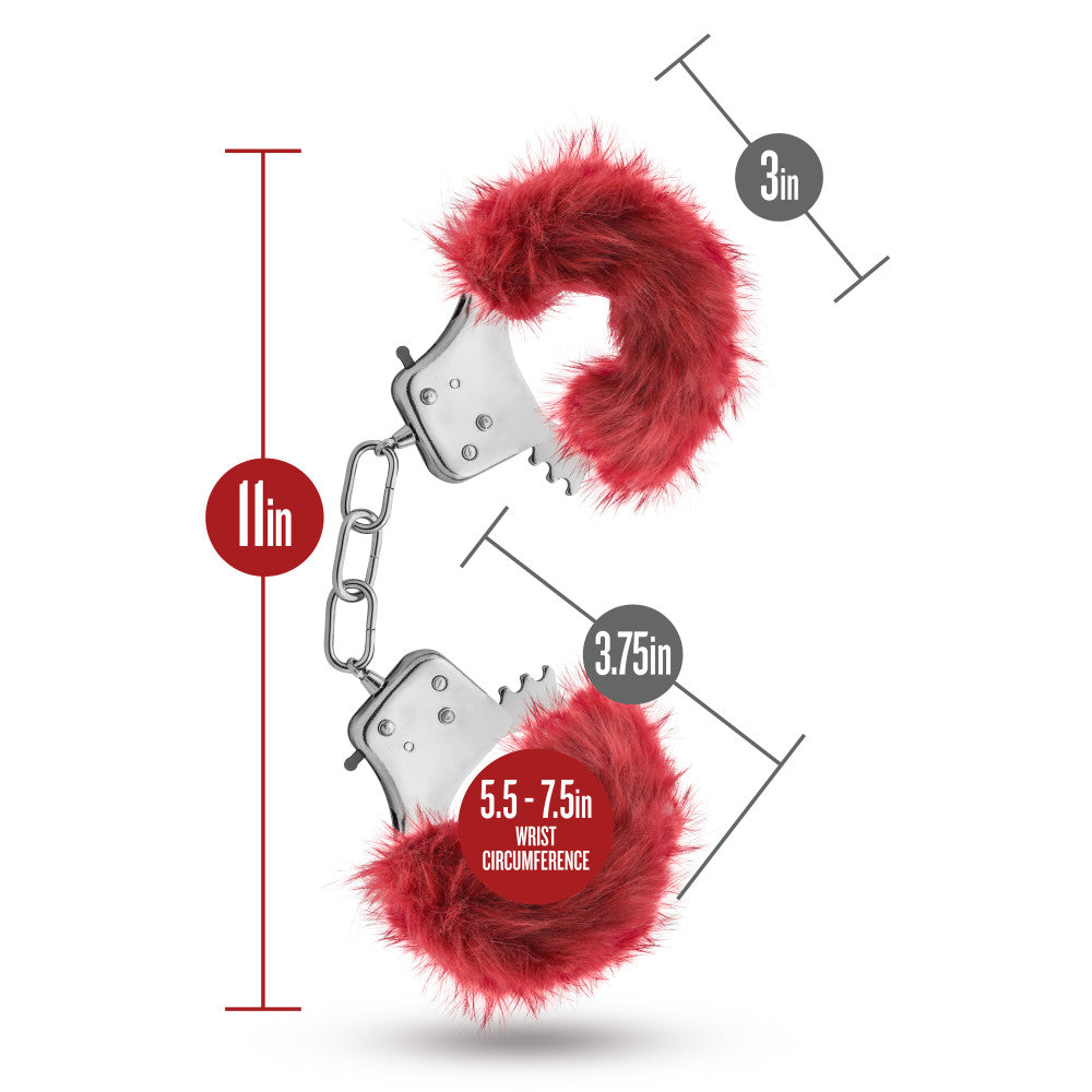 Temptasia By Blush® | Plush Fur Cuffs - Burgundy、mySite、bottomscart