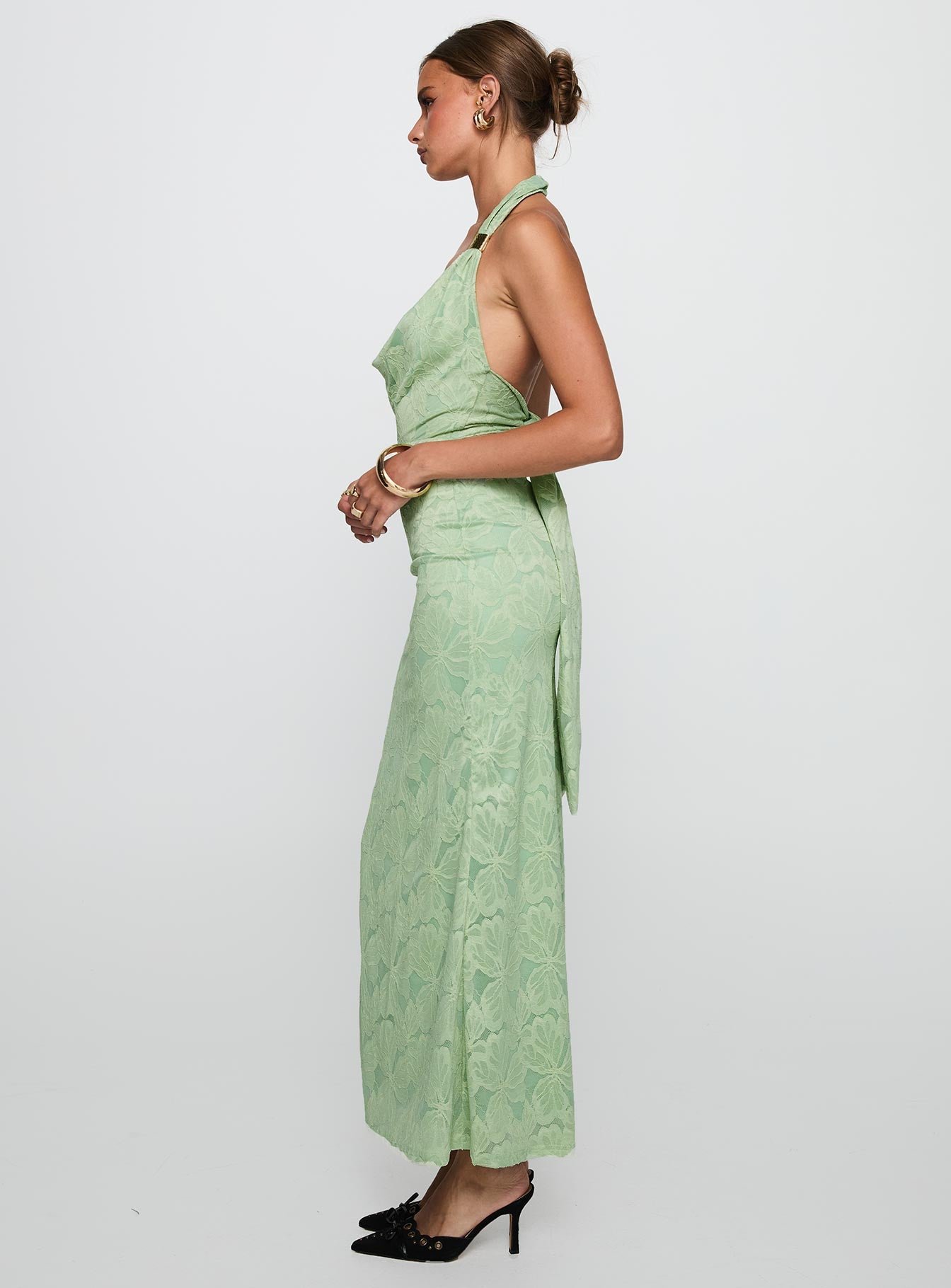 Starfall Halter Maxi Dress Sage、mySite、solidvoid