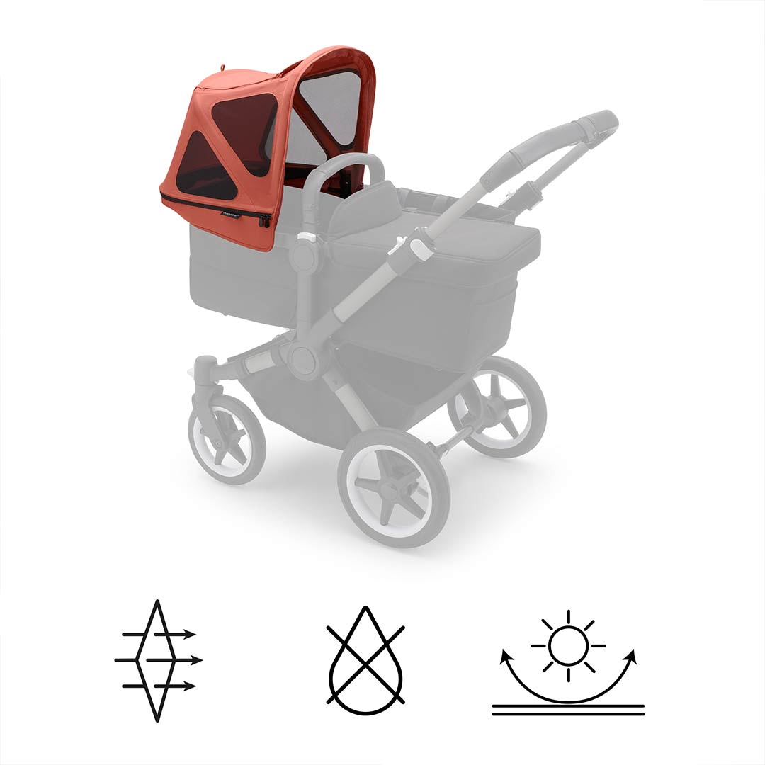  Bugaboo Donkey Breezy Sun Canopy - Sunrise Red、mySite、merchandisen