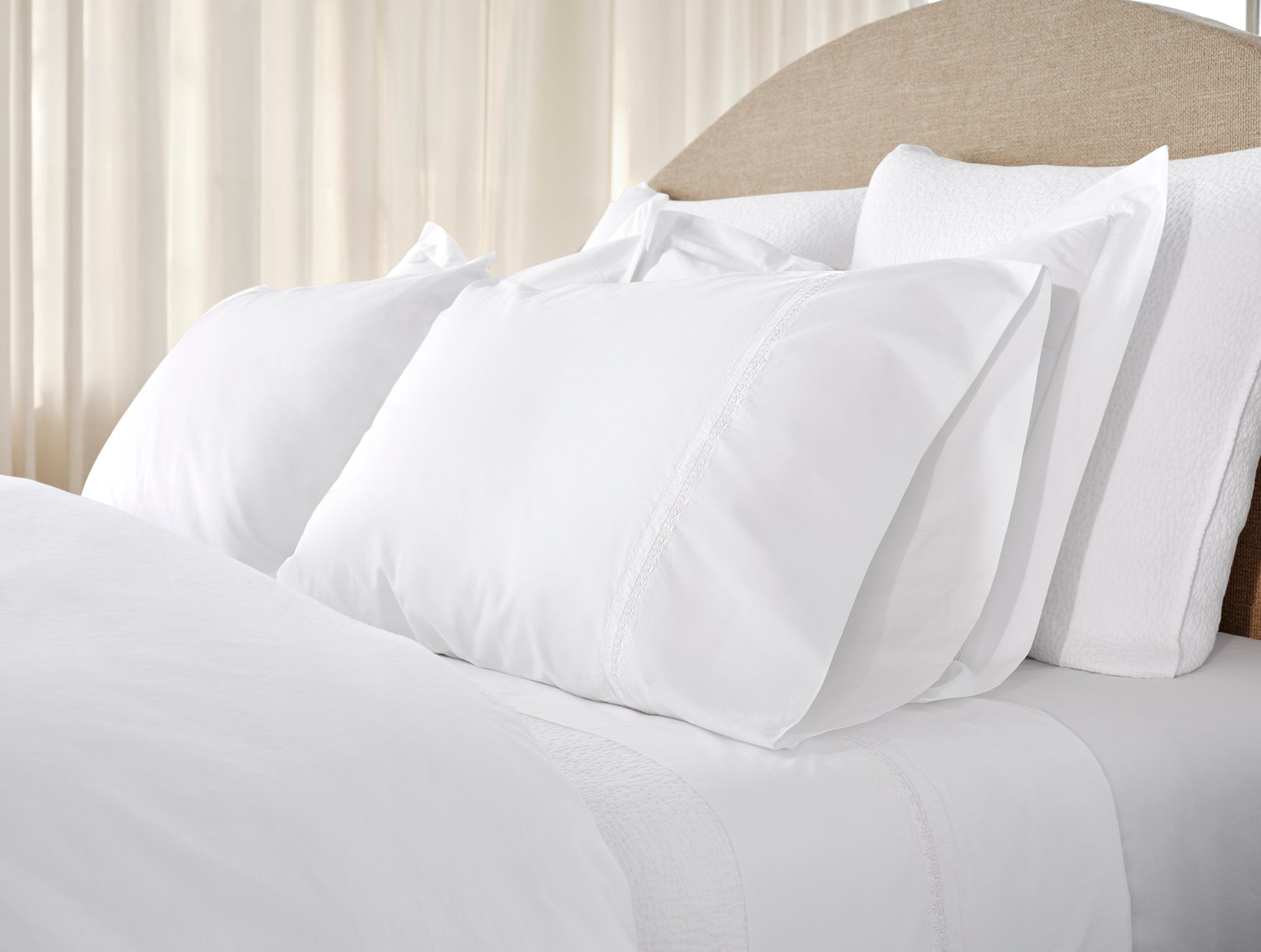  Floret Embroidered Organic Percale Pillowcases、mySite、sugarbowlscore