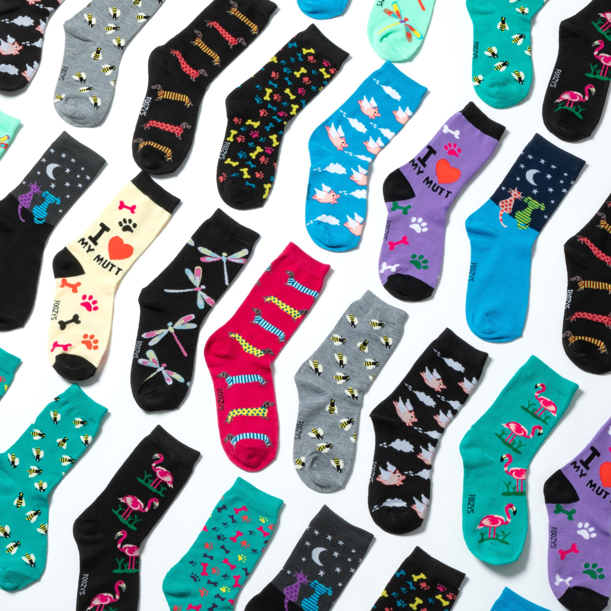 Foozys Women's Crew Socks - Set of 2 Pairs、mySite、camillekostekn