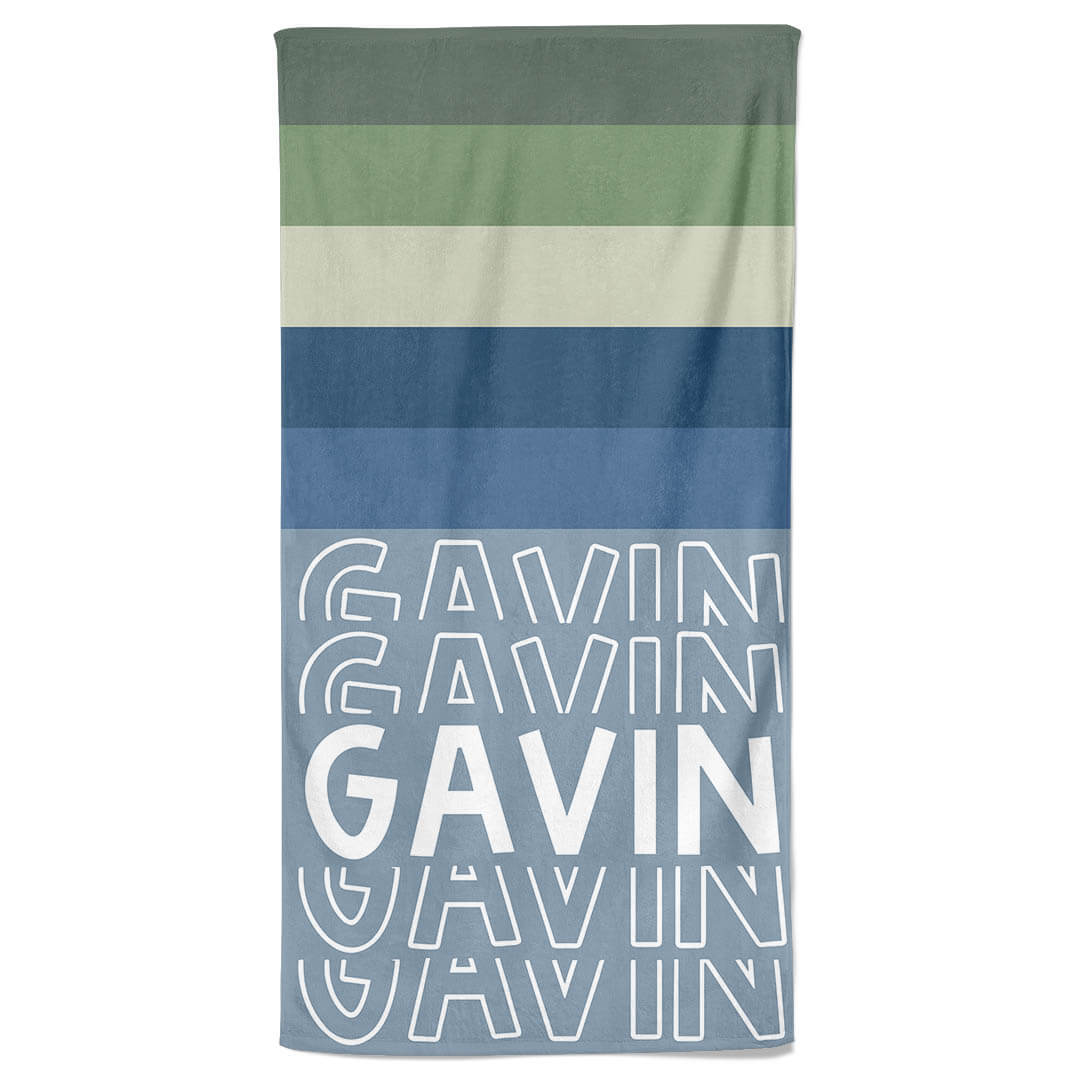  All Boy Gradient Personalized Kids Beach Towel、mySite、layawaytickets