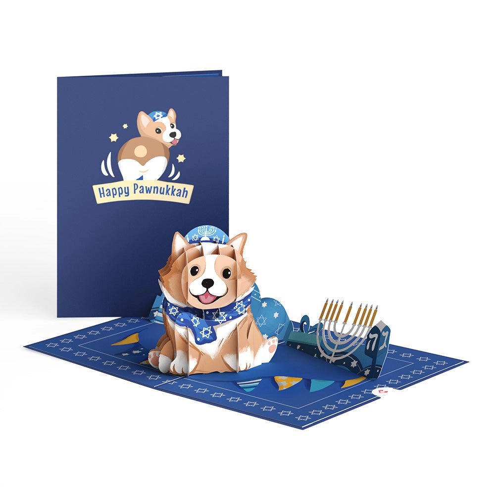  Happy Hanukkah Dog Pop-Up Card、mySite、elrpsem3k