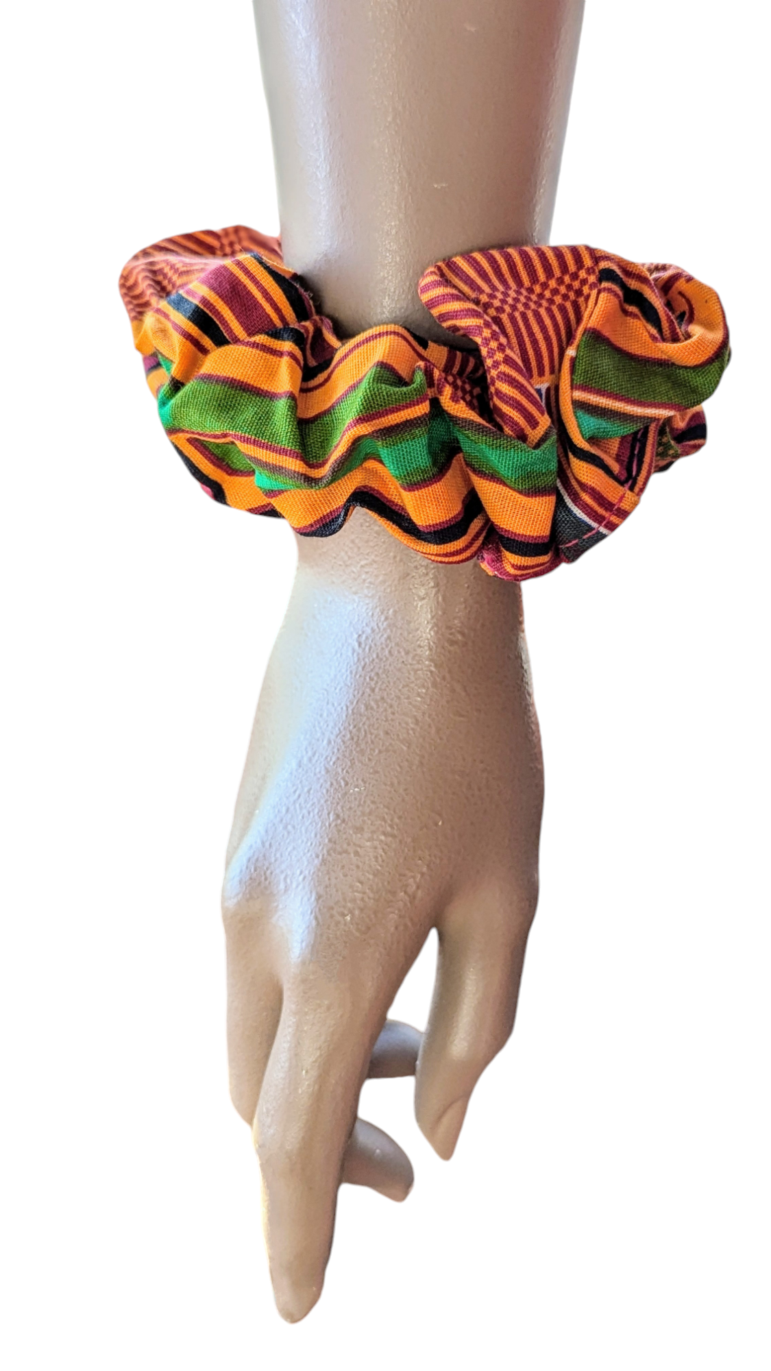 Dupsie's Ayanna Kente African Print Scrunchie hair tie DPSCR3227、mySite、solidvoid