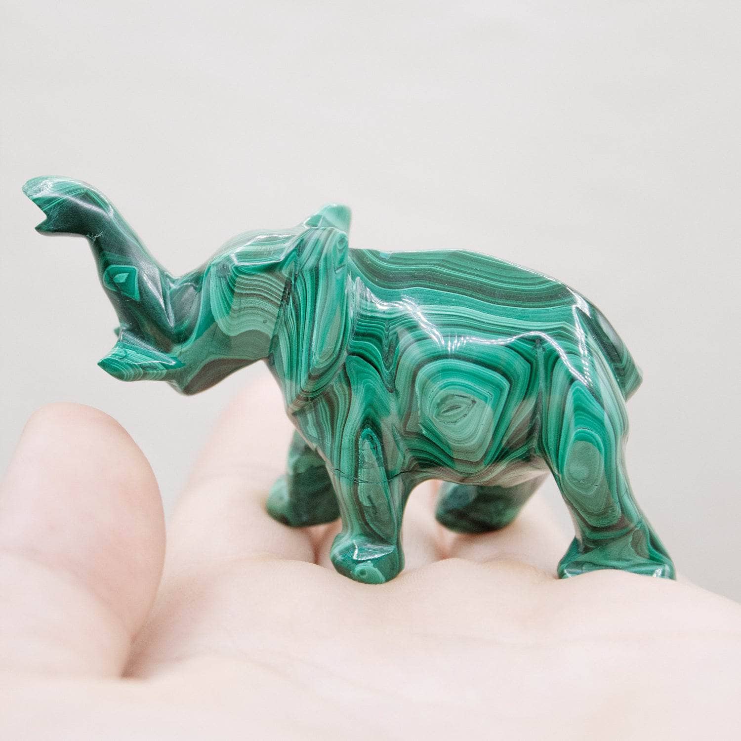 Genuine Malachite Elephants - Hand Carved - 1 of a Kind、mySite、hinf8tx79