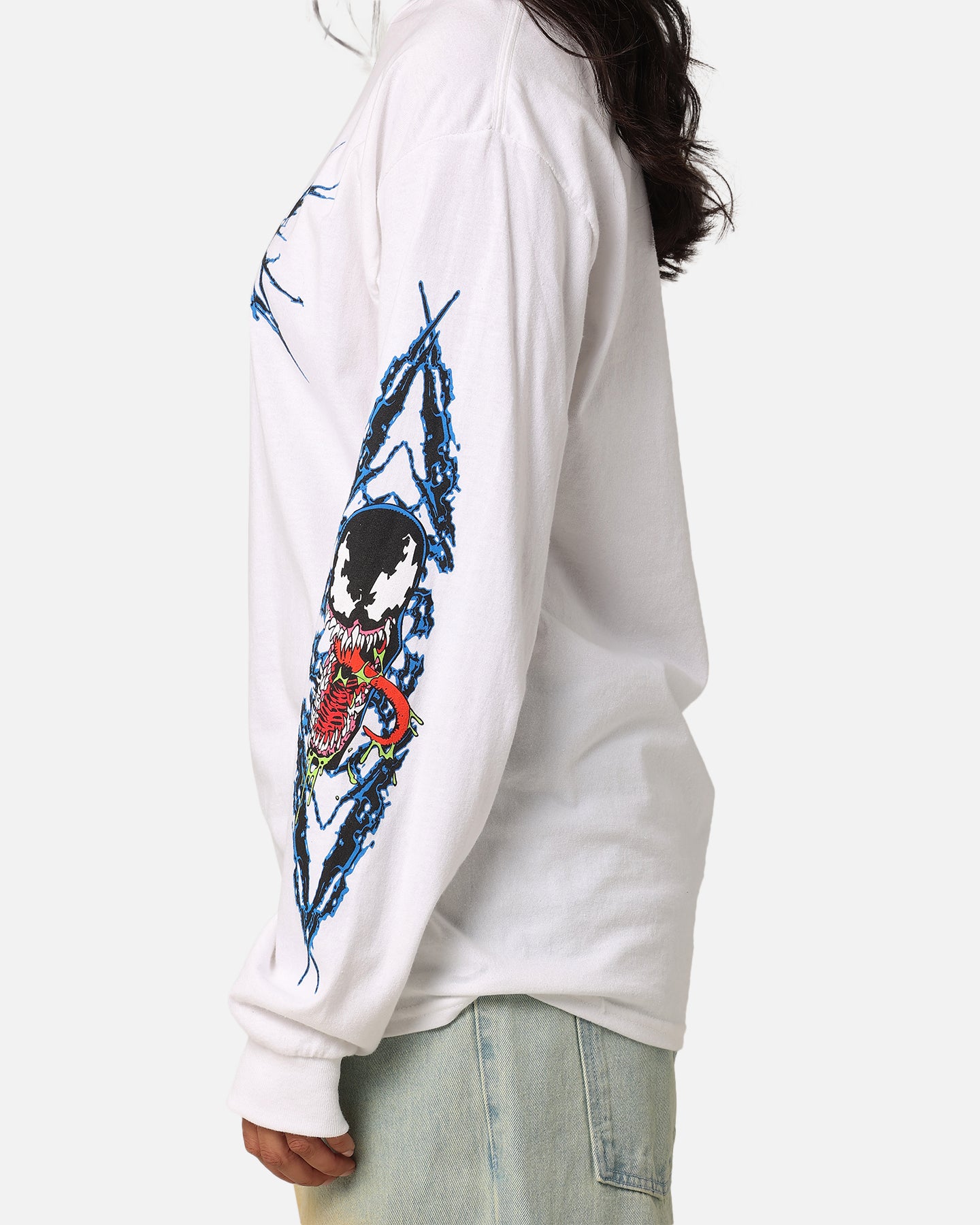 Goat Crew Marvel Spider-Man Y2K Venom Long Sleeve T-Shirt White、mySite、zt4zffjzw