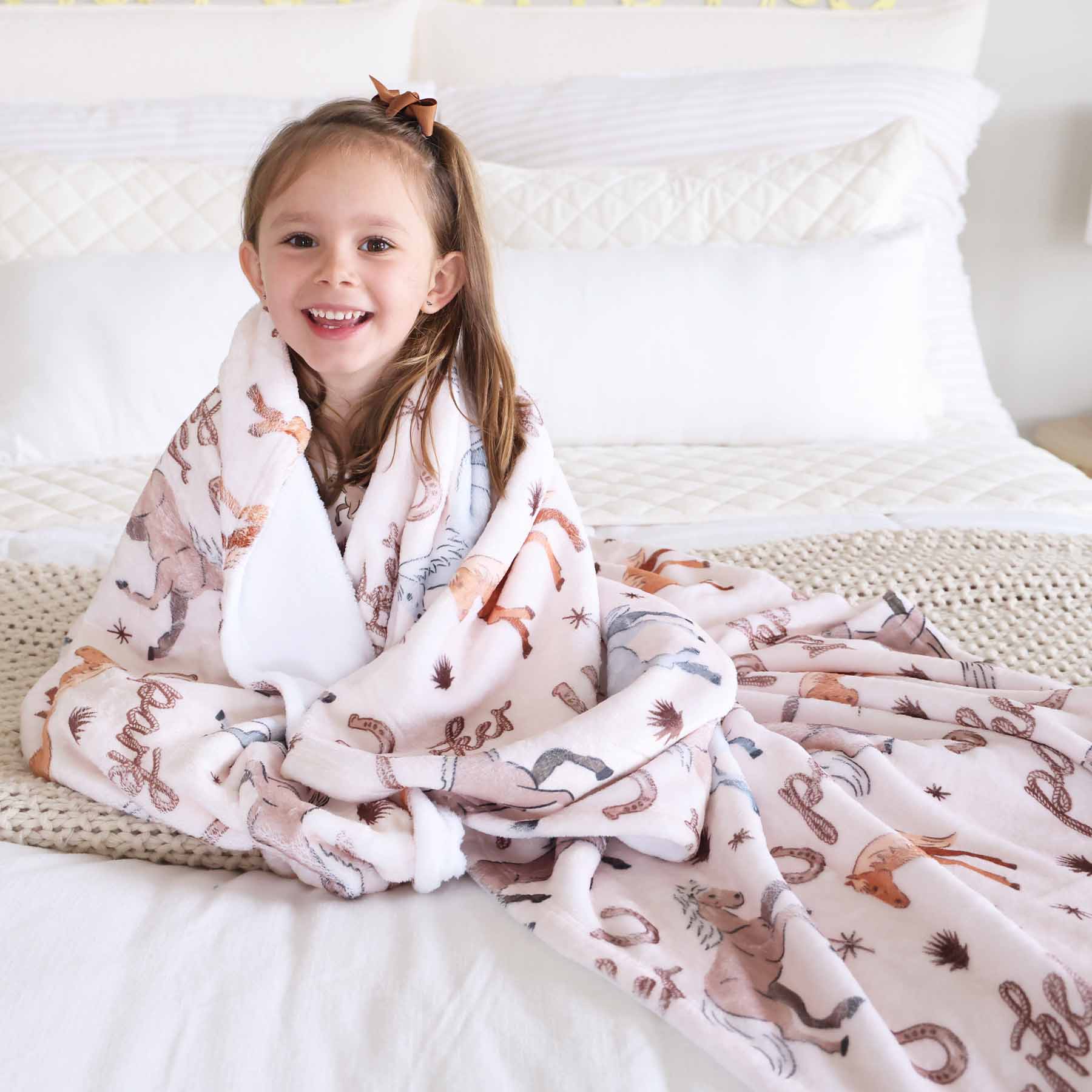  P's Ponies Personalized Kids Blanket、mySite、layawaytickets