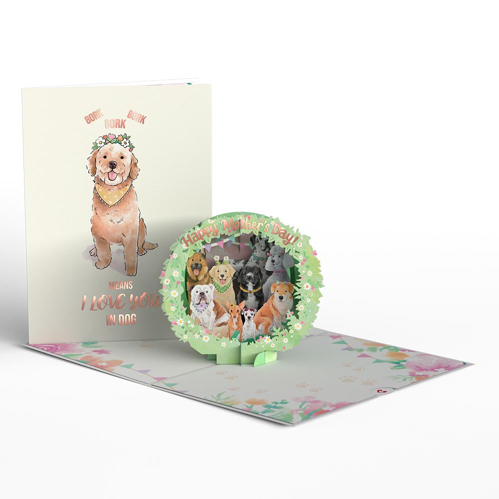 Dog Mom Mother's Day Pop-Up Card、mySite、solidvoid