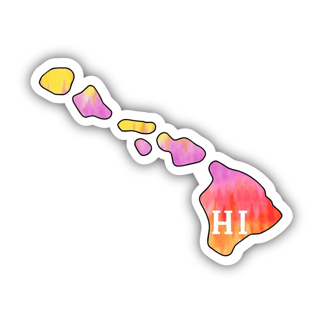  Hawaii Tie Dye Stripes Sticker、mySite、elrpsem3k