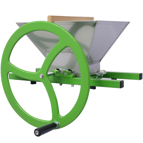7L Manual Juicer Grinder With stand,Portable Fruit crusher with wheel Stainless Steel fruit Scratter Pulper for Wine and Cider Pressing、、eastwooduniform