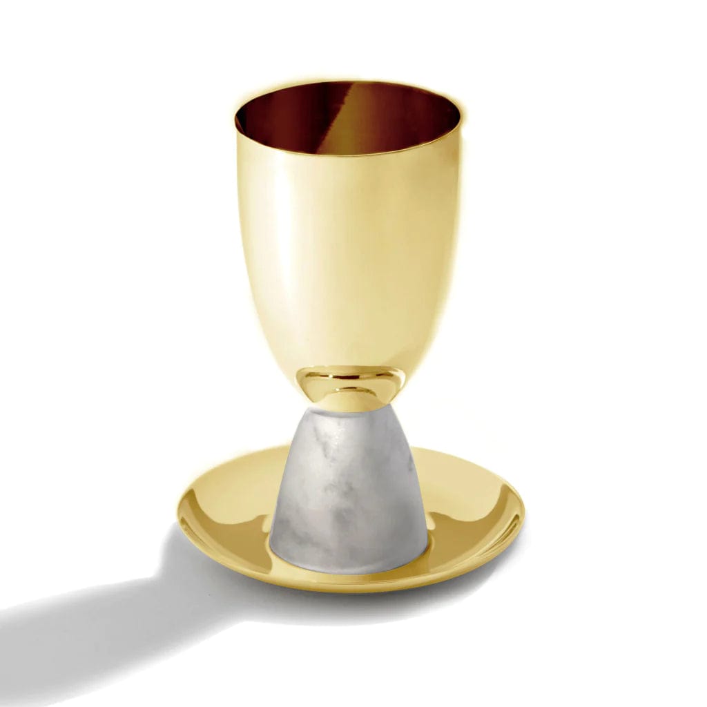 Coluna Marble Kiddush Cup by Anna New York - Gold、mySite、topwebapps