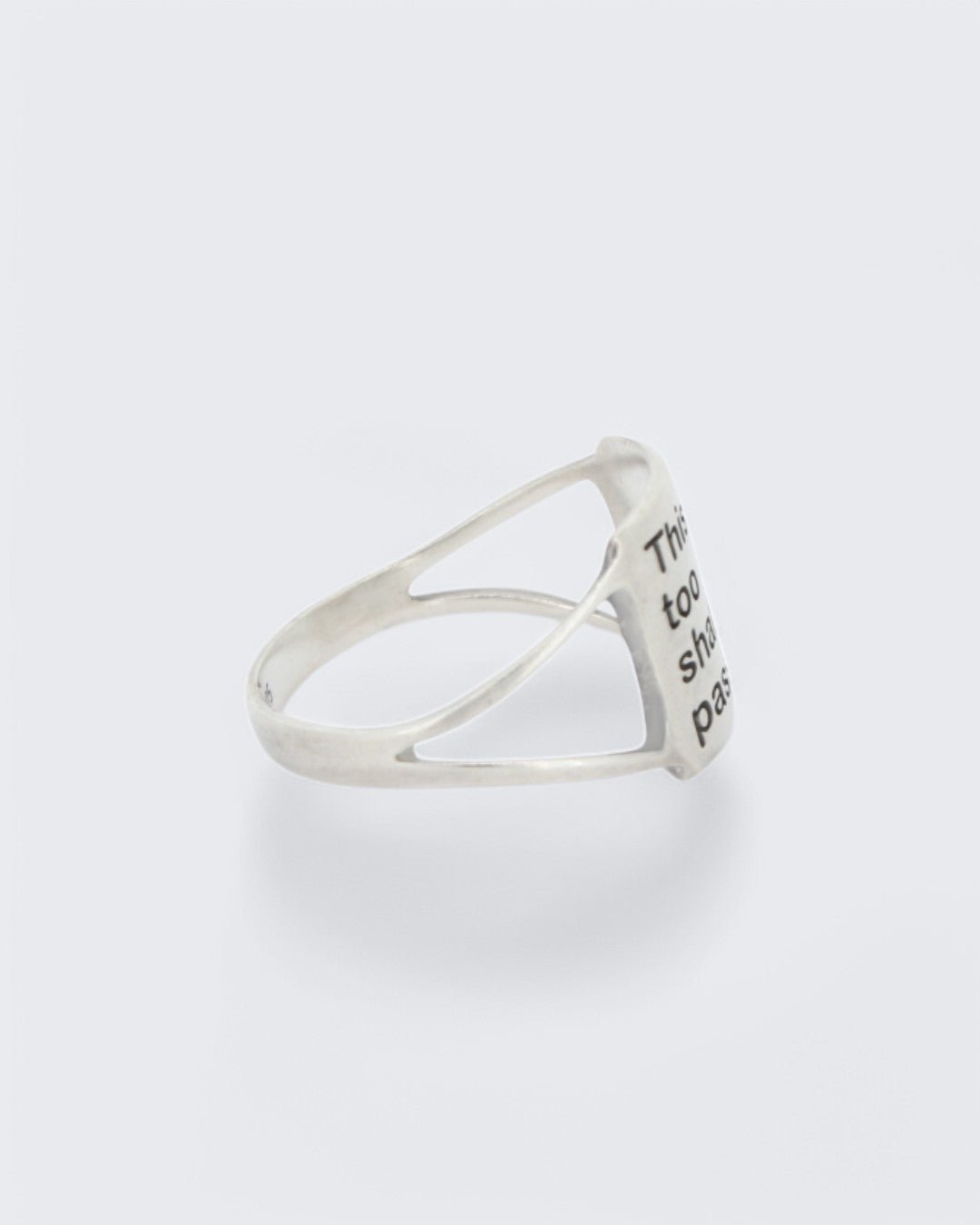 This Too Shall Pass Sterling Silver Ring、mySite、topwebapps