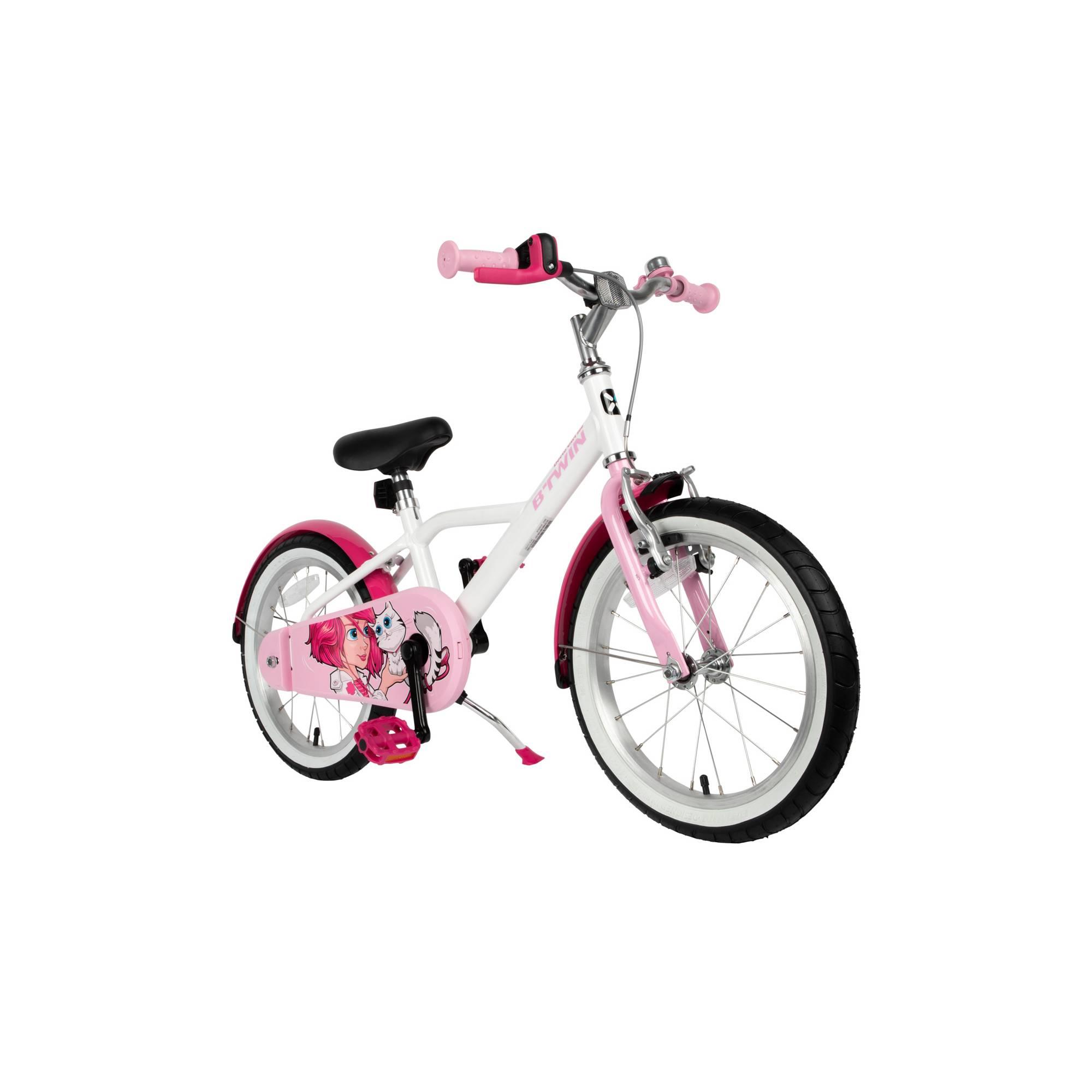 Btwin HYC500 Girls' Hybrid Bike 16 Kids' 3'7 to 4'0