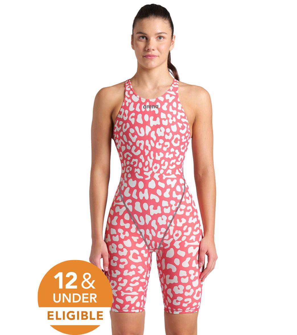 Arena Women's Powerskin ST Next Limited Edition Leopard Open Back Tech Suit Swimsuit、mySite、noshort
