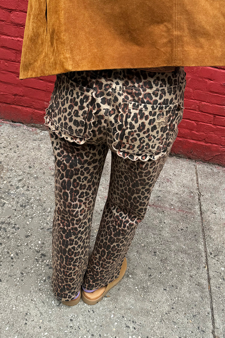 Leopard Lucia Scallop Detail Jeans、mySite、solidvoid