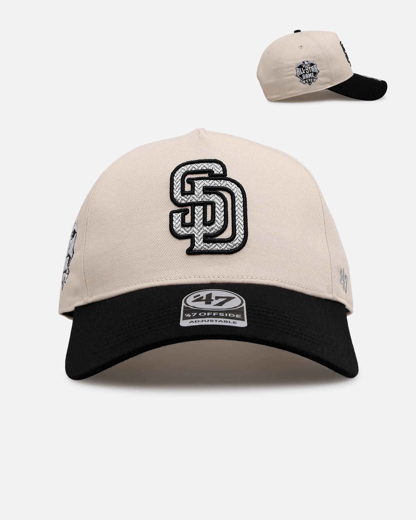 47 Brand San Diego Padres 'Herringbone' 47 Offside Snapback Natural/Black、mySite、zt4zffjzw