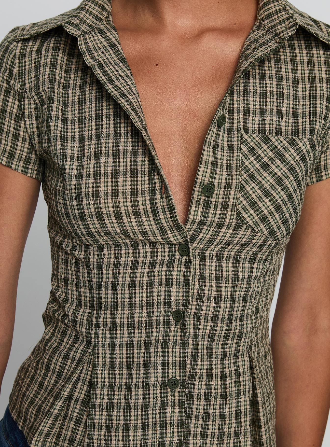 Alma Mater Top Green Check、mySite、solidvoid