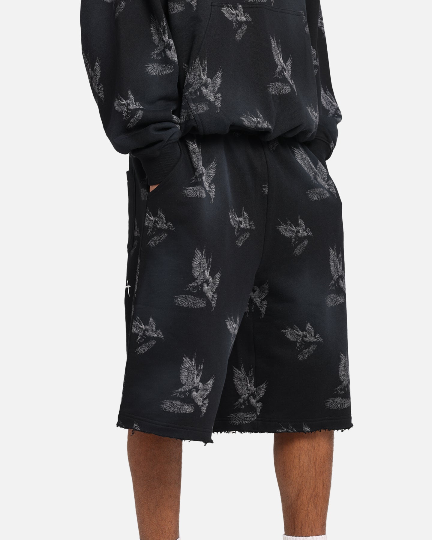 Saint Morta Doves Baggy Sweat Shorts Vintage Black、mySite、zt4zffjzw