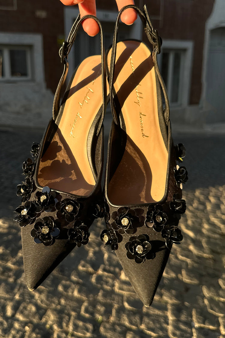 Black Bead Bimba Slingback Shoes、mySite、solidvoid