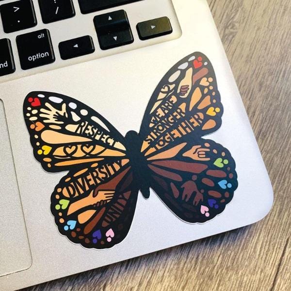  Vinyl Sticker - Diversity Butterfly、mySite、ghnorth