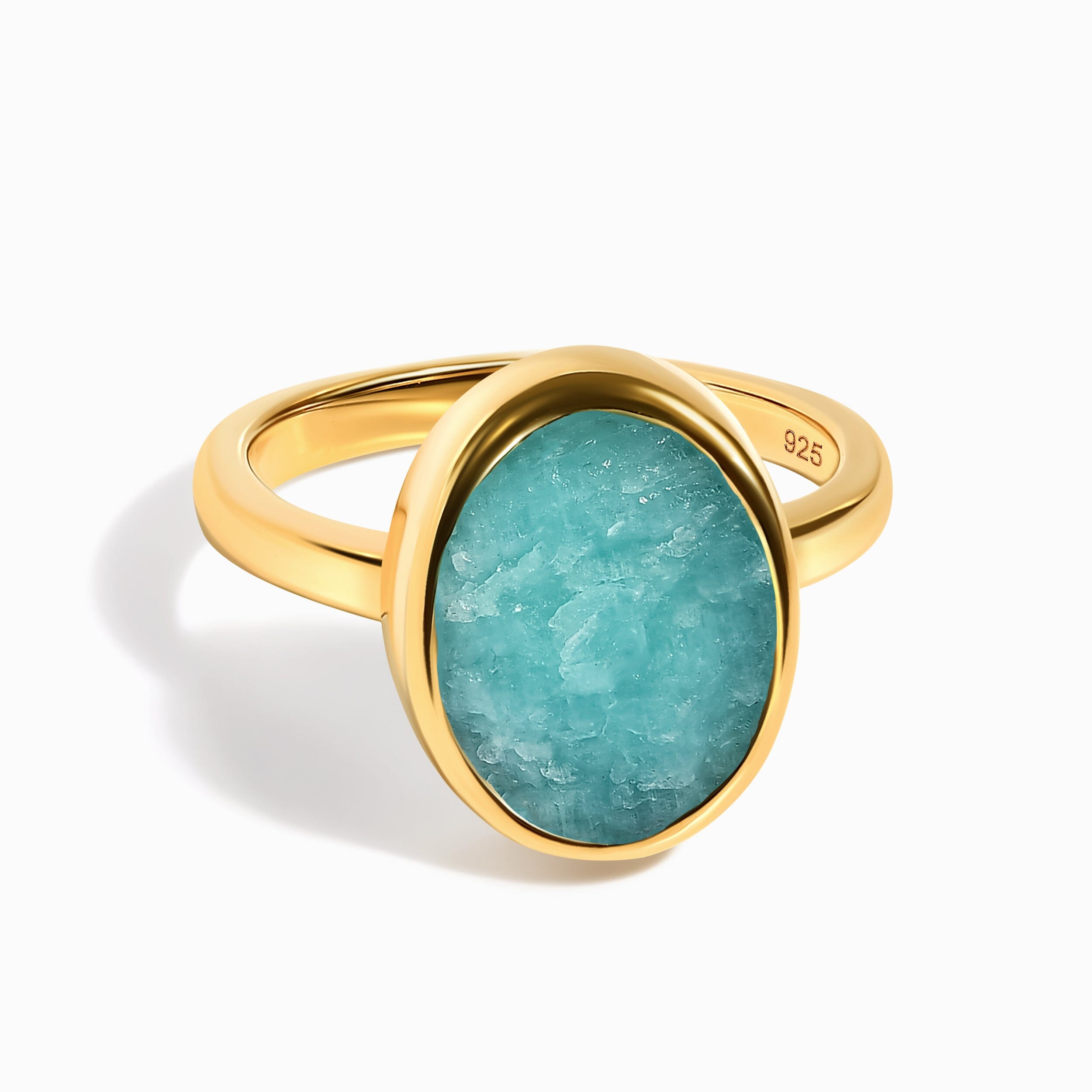 Raw Crystal Ring - Enfolded Amazonite、mySite、hinf8tx79