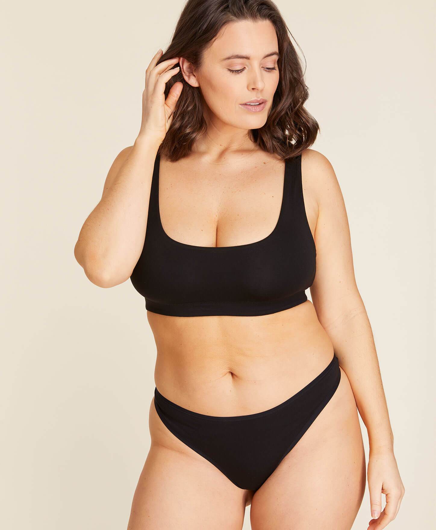  The Thong Panty - Rayon - Black、mySite、ashleygrahame