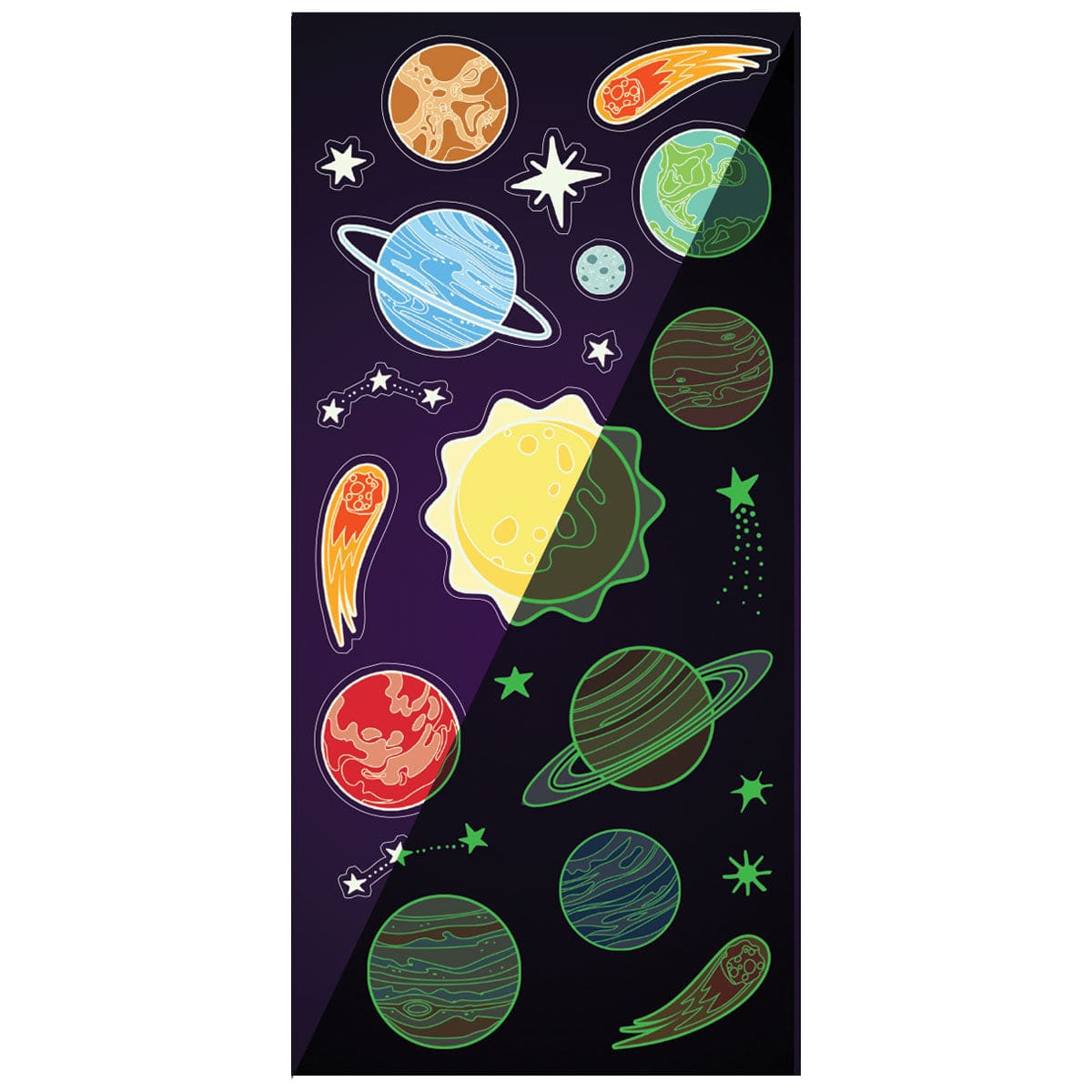  Glow In The Dark Stickers - Solar System Planets、mySite、ghnorth
