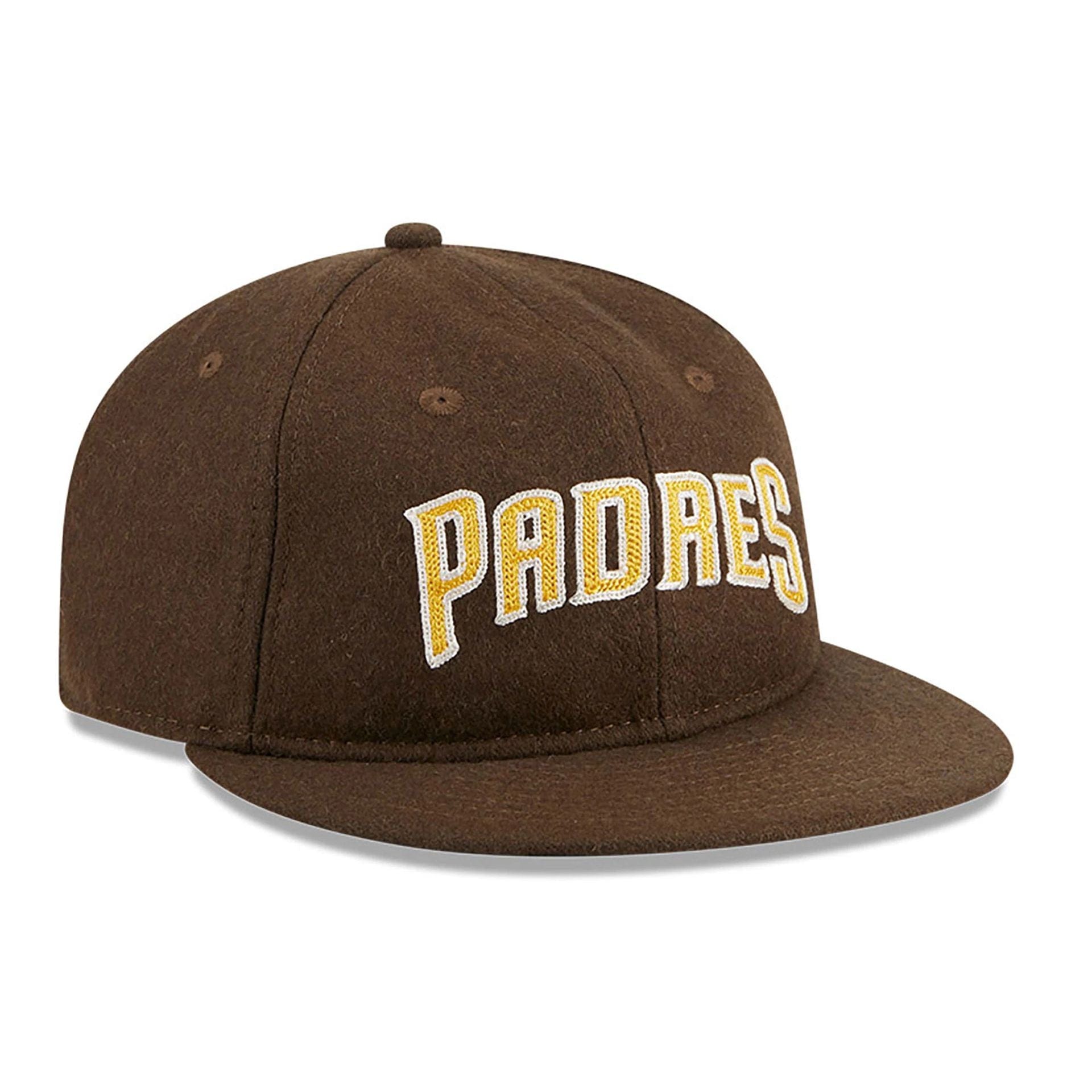 San Diego Padres Melton Wool Brown Retro Crown 9FIFTY Strapback Cap、mySite、vikingsvslions