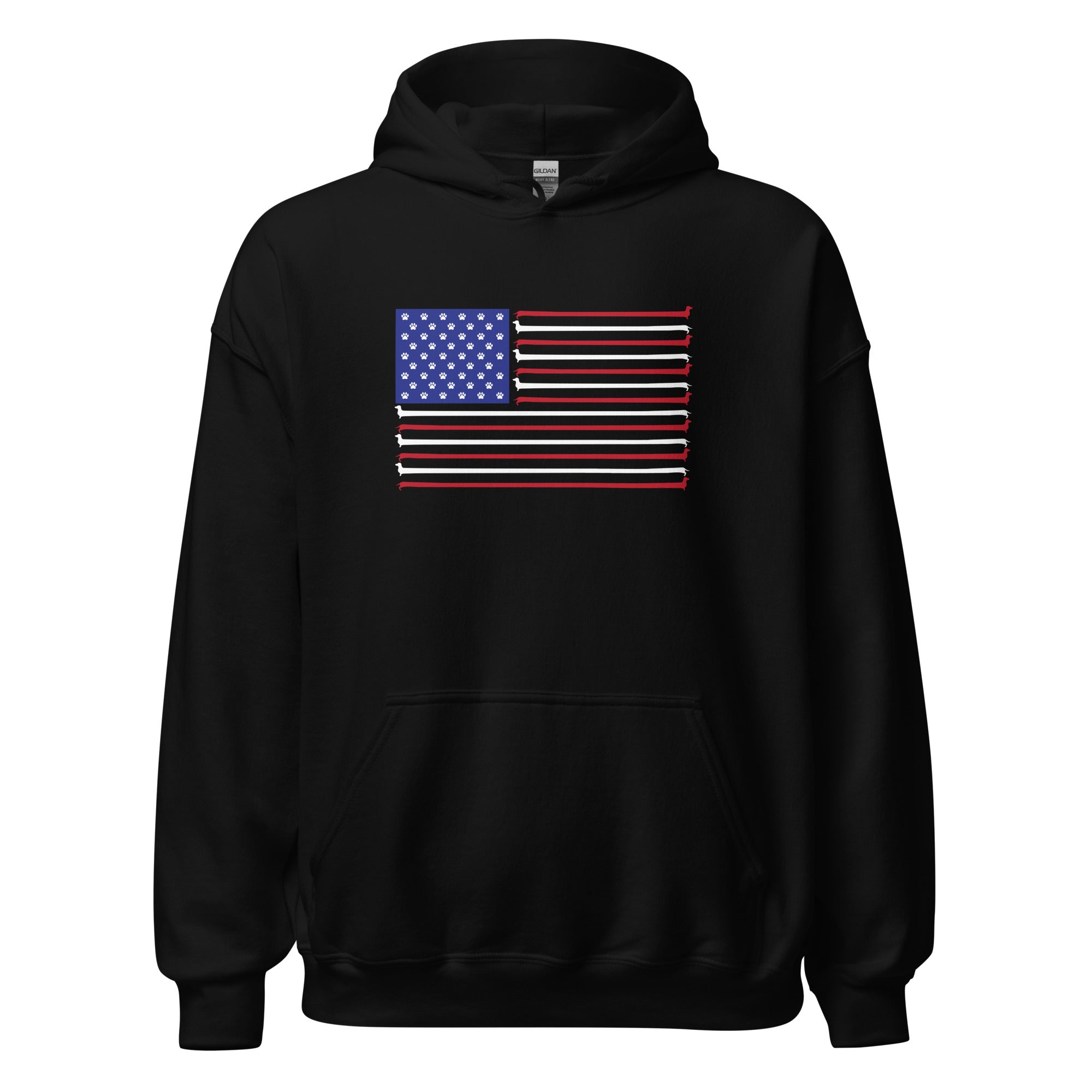 Dachshund Stars and Stripes Hoodie、mySite、camillekostekn