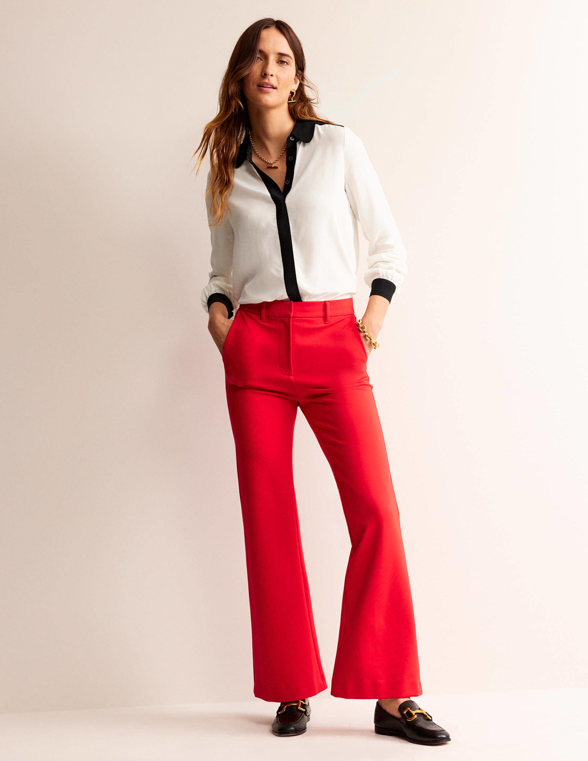  Colour Block Shirt-Ivory/Black、mySite、ashleygrahame