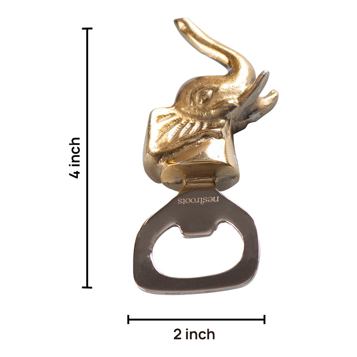 Stainless Steel Bottle Opener | Elephant Shape | Gold、mySite、camillekostekn