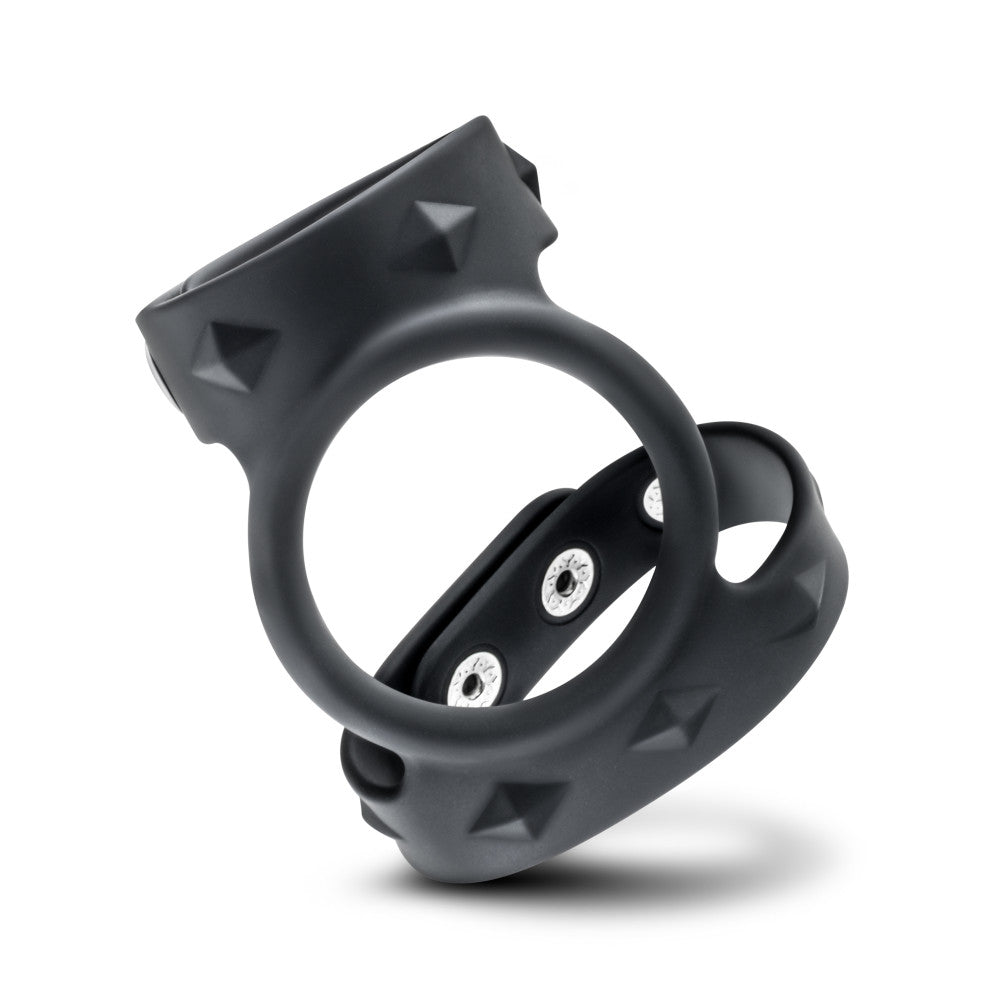 Performance By Blush® | VS8: Black Silicone Double Ball Strap & Penis Ring、mySite、bottomscart