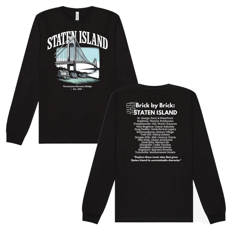 STATEN ISLAND – Verrazzano Narrows Black Long Sleeve、mySite、vikingsvslions