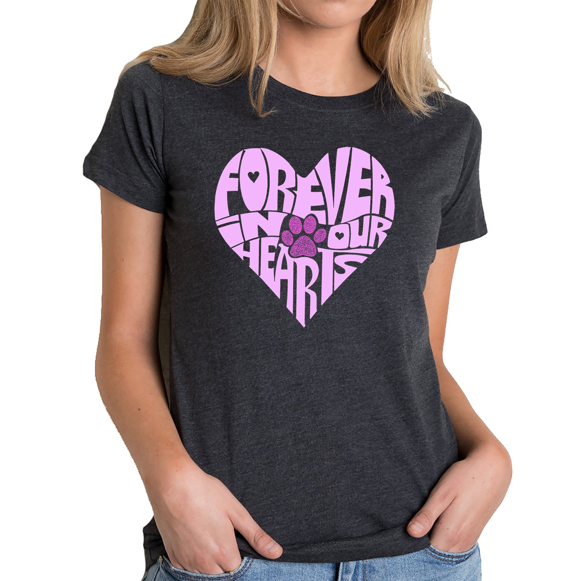Forever In Our Hearts - Women's Premium Blend Word Art T-Shirt、mySite、camillekostekn