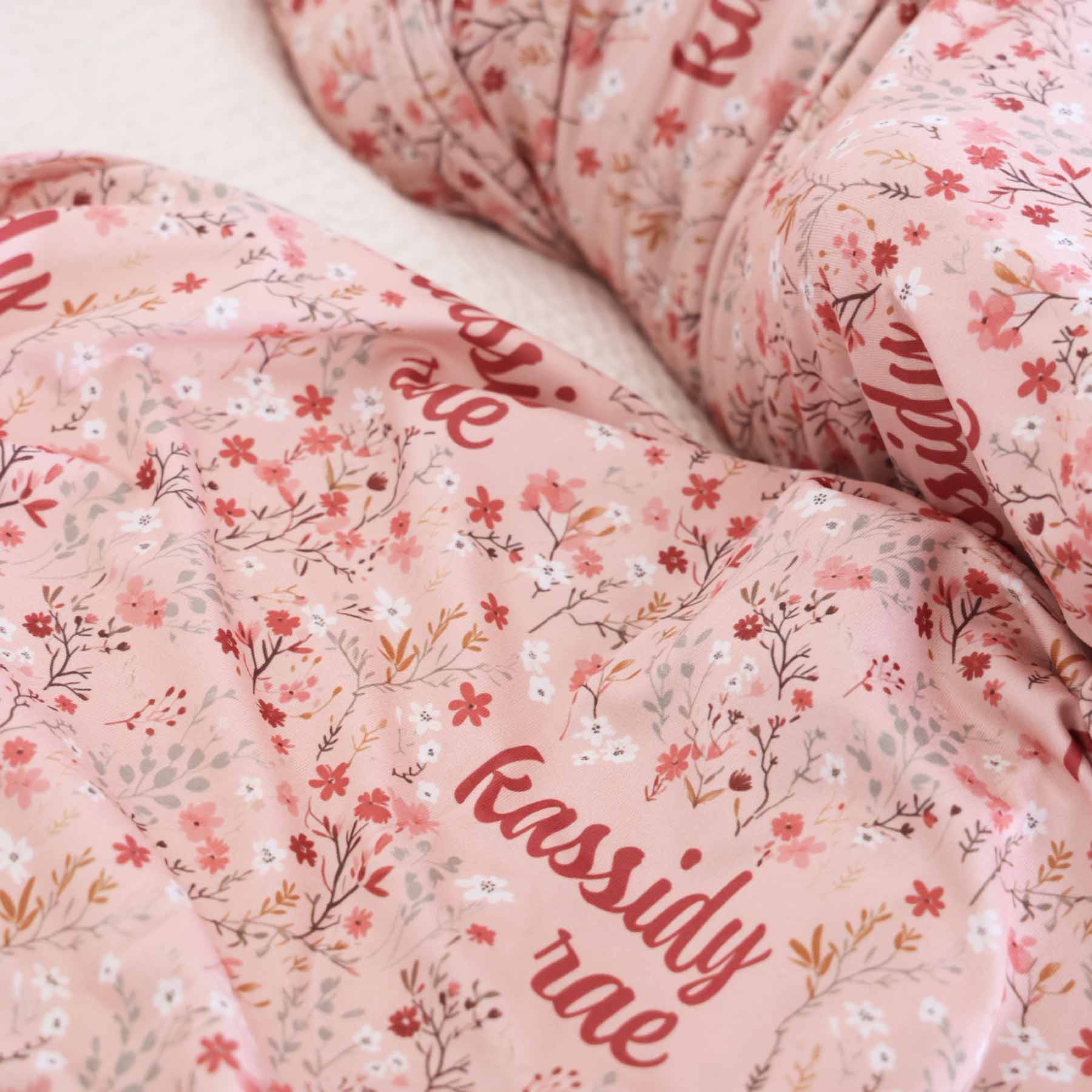  Autumn Blooms Personalized Swaddle Blanket、mySite、layawaytickets