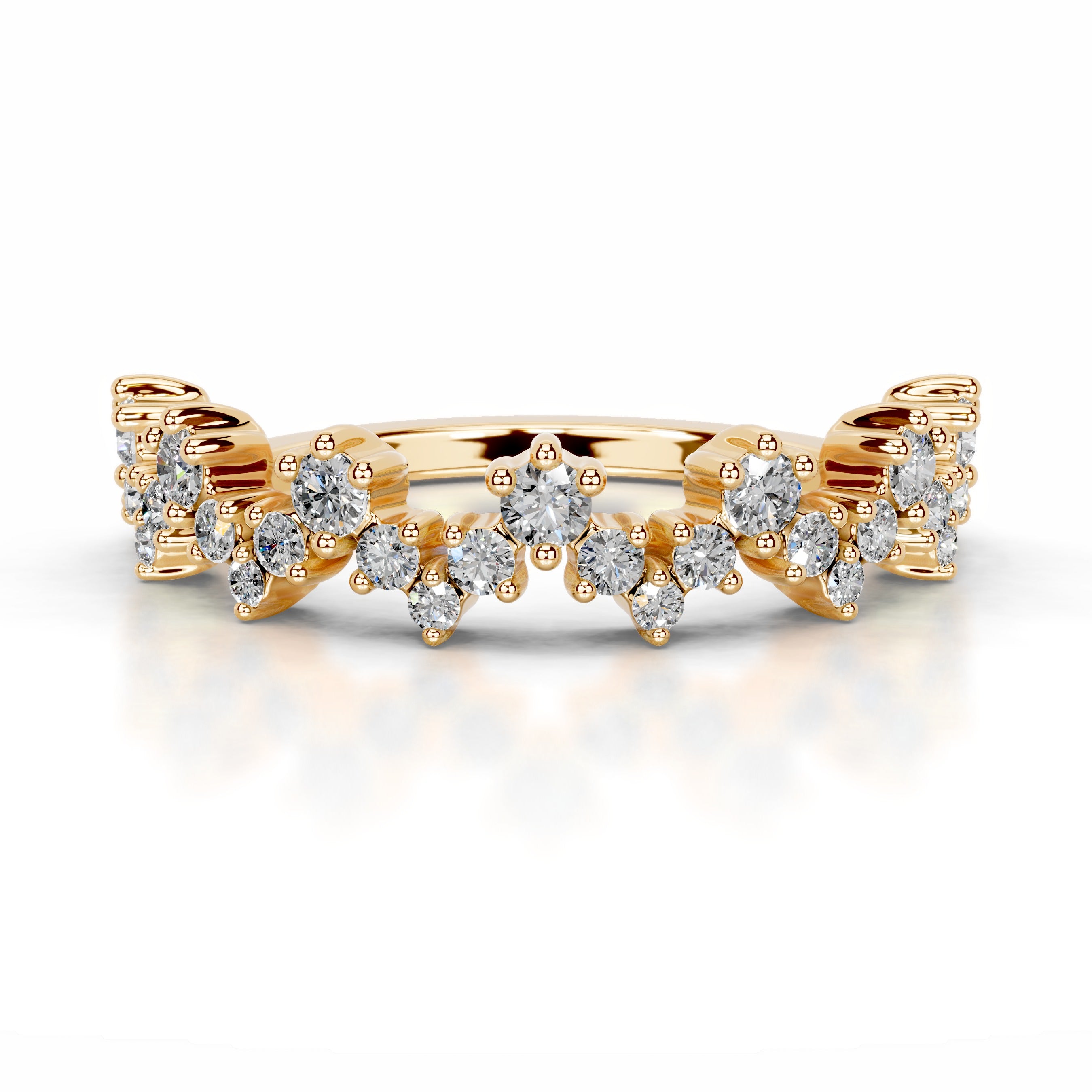 Julane Diamond Wedding band - 18K Yellow Gold、mySite、hinf8tx79