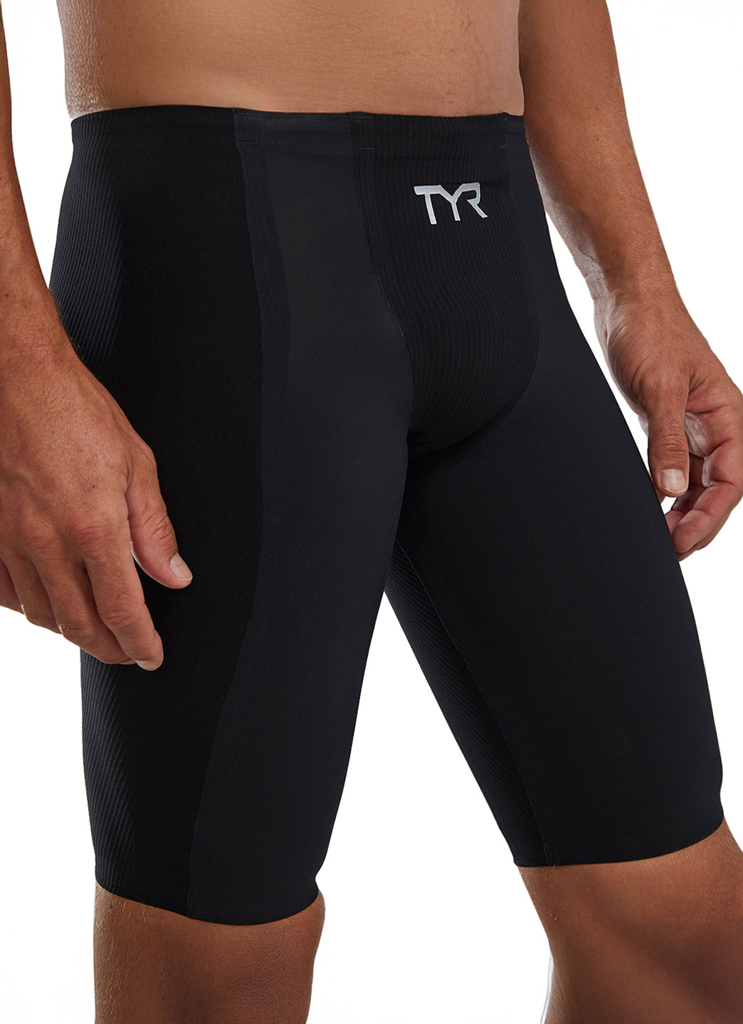 TYR Men's Solid Shockwave High Waist Jammer Tech Suit Swimsuit、mySite、noshort