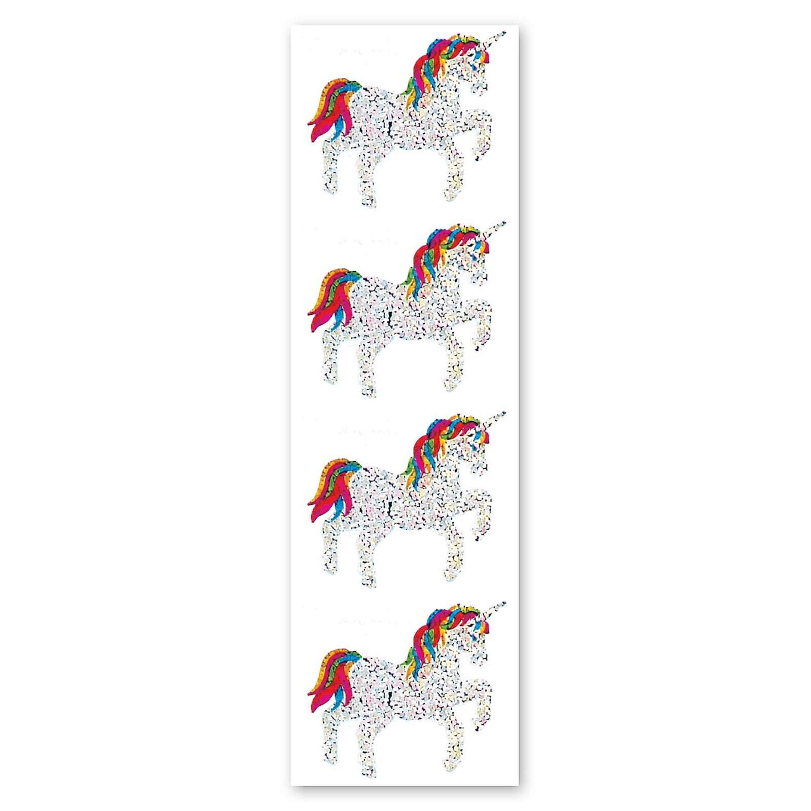  Rainbow Unicorn Sparkly Prismatic Stickers - Packaged、mySite、ghnorth