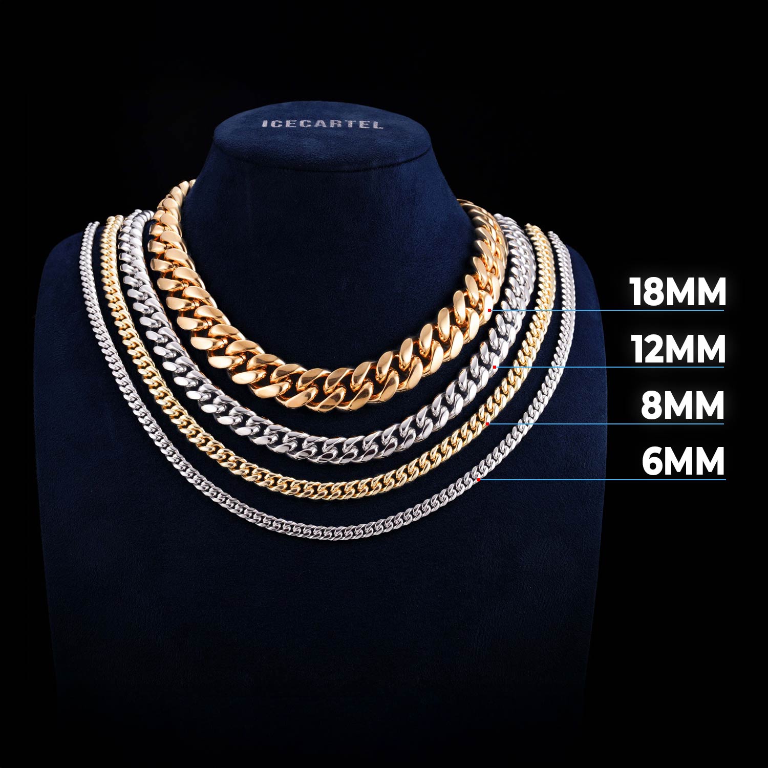 Cuban Link Chain with Iced Clasp 14K Gold (ALL SIZES)、mySite、hinf8tx79