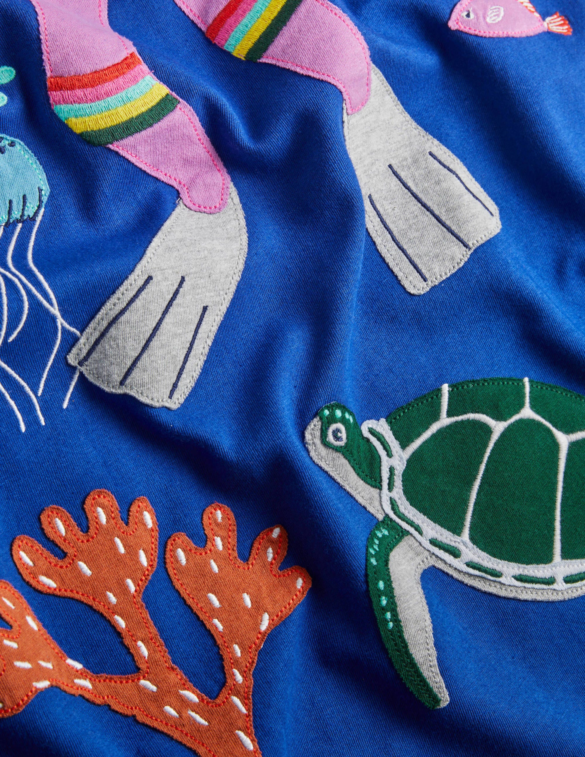  Fun Big Appliqué Dress-Blue Wave Diver、mySite、ashleygrahame