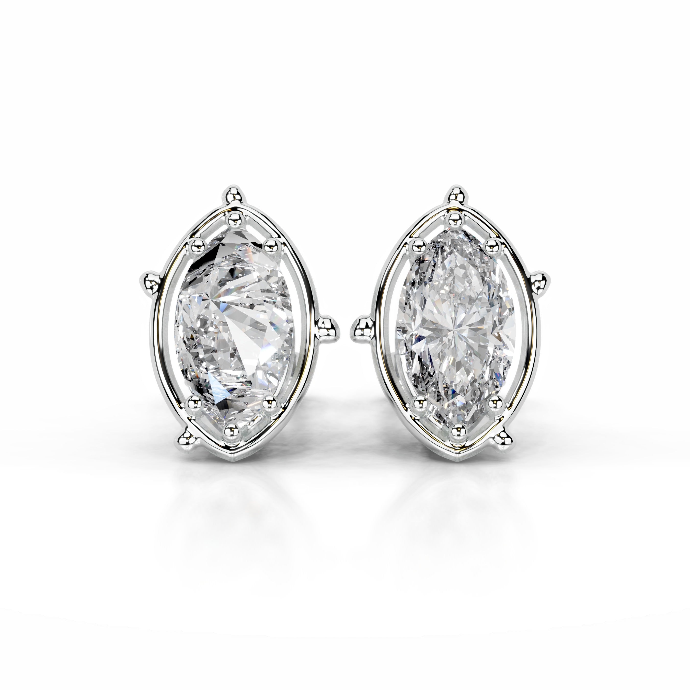Rooted in Love Lab Grown Diamond Earrings - 18K White Gold、mySite、hinf8tx79