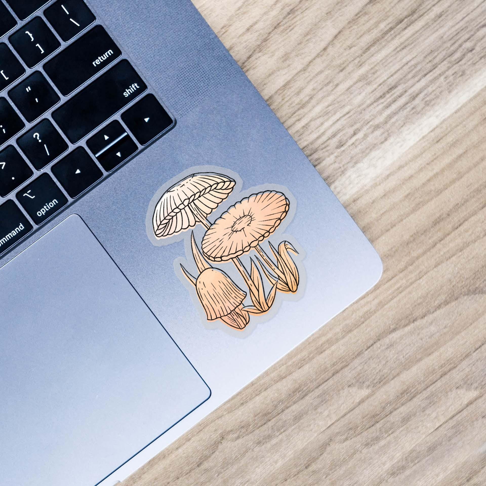  Agaricus Plicatilis Watercolor - Clear Sticker、mySite、elrpsem3k