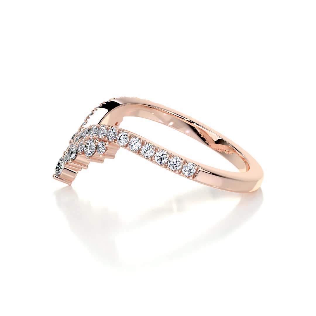 Mia Diamond Wedding Ring (0.50 Carat) -14K Rose Gold、mySite、hinf8tx79