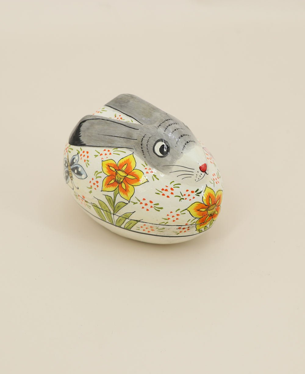 Fairtrade Floral Colorful Rabbit Trinket Box、mySite、topwebapps