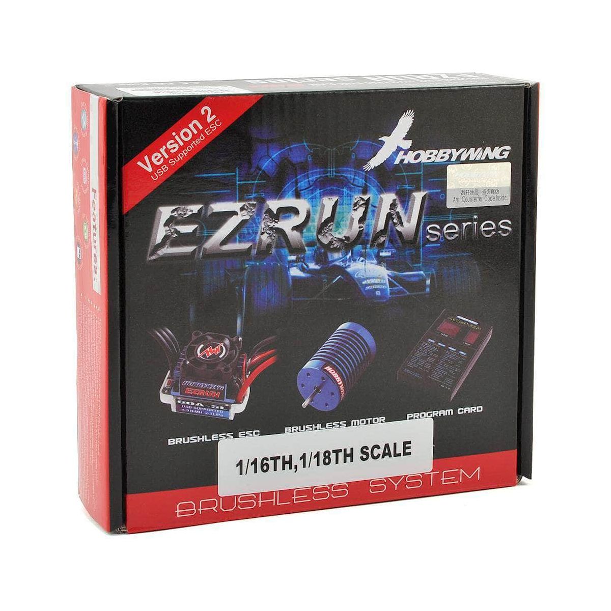  HWA81030010, Hobbywing EZRun 18A Sensorless Brushless ESC/Motor Combo (18.0T/5200kV) w/Program Box、mySite、merchandisen