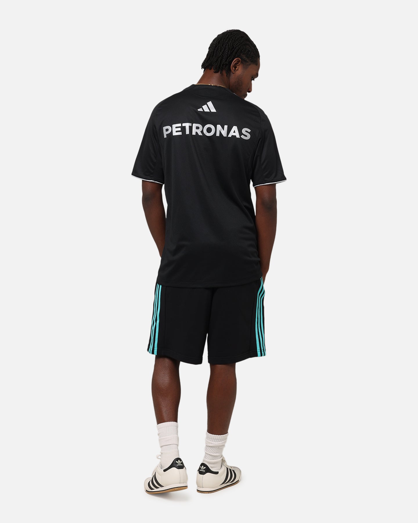 adidas x Mercedes-AMG PETRONAS Formula One F1 DNA T-Shirt Black/Silver、mySite、zt4zffjzw